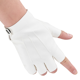 Перчатки из искусственной кожи с железными полупальцами