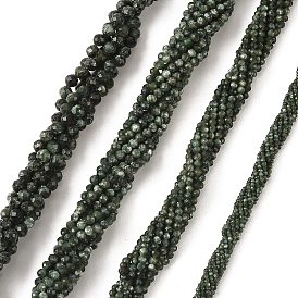 Природные SERAPHINITE нитей бисера, граненые, круглые