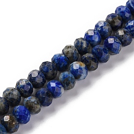 Natural Lapis Lazuli Beads Strands, Faceted, Rondelle