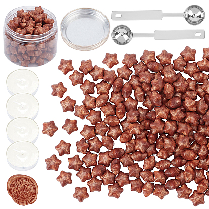 Наборы частиц сургуча для печати в стиле ретро, с ложкой из нержавеющей стали, свеча, пластиковые пустые контейнеры