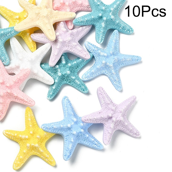 10шт. смоляные декодированные кабошоны, морская звезда