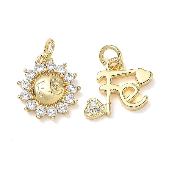 Латунные микропаве прозрачные кубические циркониевые подвески, с целью перехода в кольце, без свинца и без кадмия, долговечный, стойки покрытие, реальный 18 k позолоченный