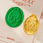 Tête de timbre en alliage de sceau de cire de ton doré, pour les invitations, enveloppes, emballage cadeau