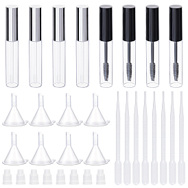 Пластиковая тушь для ресниц пустая бутылка, многоразовая бутылка, с пластиковой воронкой-воронкой и одноразовой пластиковой пипеткой объемом 7 мл.
