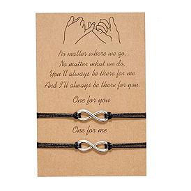 Креативный браслет из восковой веревки наручники с надписью «Свобода» для пар и друзей