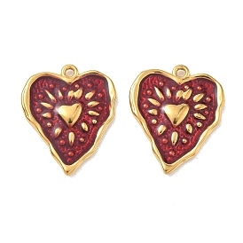 304 нержавеющей стальной эмали подвески, сердце прелести, ионное покрытие (ip)