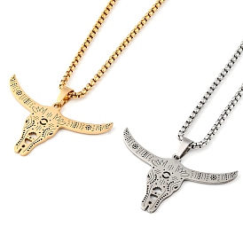 201 подвесные из нержавеющей стали ожерелья, крупный рогатый скот