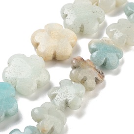 Natural Flower Amazonite Beads Strands, Flower