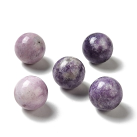 Natural Lilac Jade Beads, No Hole/Undrilled, Round