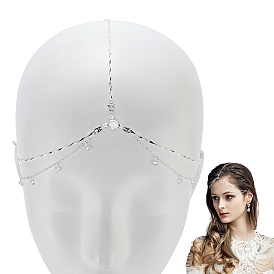 Цепочка для волос из сплава со стразами, аксессуары для волос для женщин и девочек, украшение свадебной вечеринки