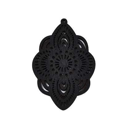 Большие подвески из натурального дерева тополь, окрашенные, слеза