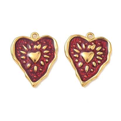 304 нержавеющей стальной эмали подвески, сердце прелести, ионное покрытие (ip)