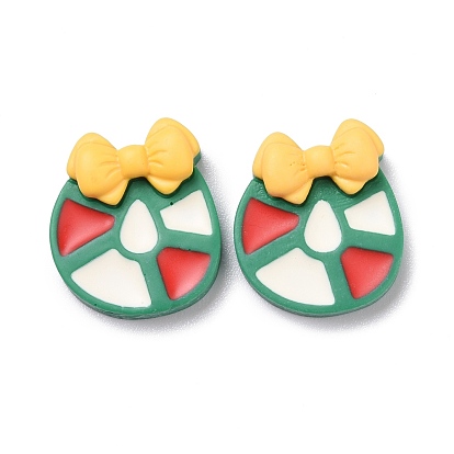 Christmas Theme Opaque Resin Cabochons, DIY Accessories, Bag