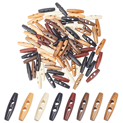 7 цвета натурального дерева кнопки, кнопки переключения рупора, 2-луночное, для пошива аксессуаров