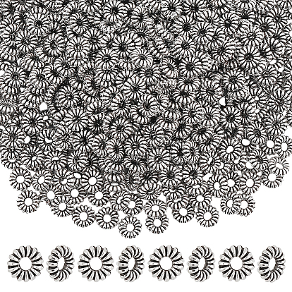 600Pcs Tibetan Style Alloy Beads, Flower