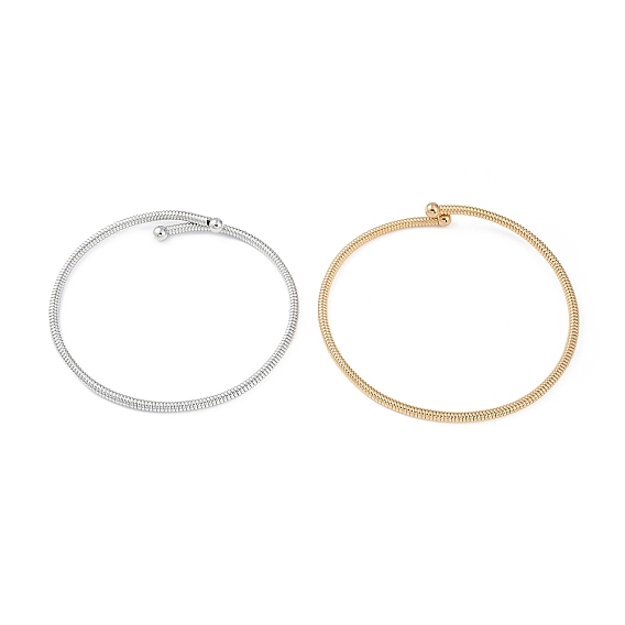 Ионное покрытие (IP) 304 Эластичные ожерелья из нержавеющей стали, для женщин