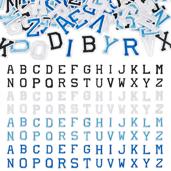 104шт. 4 стили полиэстер/ткань нить тканевая нашивка, аксессуары для костюма, Письмо ~ Z