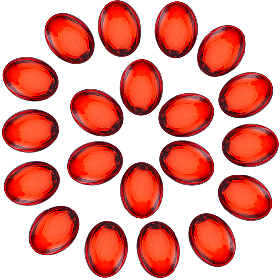 Акриловый кабошоны со стразами, овальные