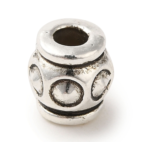 Tibetan Style Alloy Beads, Cadmium Free & Lead Free, Barrel