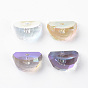 Electroplated Glass Charms, Faceted, Watermelon
