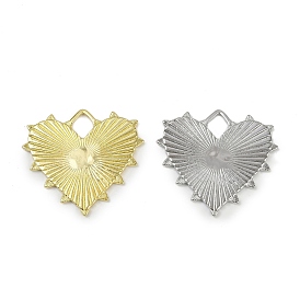 Текстурированные латунные подвески, долговечный, без кадмия и без свинца, стойки покрытие, сердце