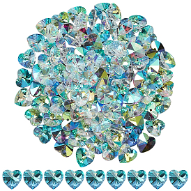 100шт. стеклянные подвески ко Дню святого Валентина, сердце, для браслета решений, граненые