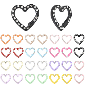 28 шт. 14 цвета запекаемая краска сплав пружинные затворы, со стразами, сердце