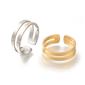 304 Stainless Steel Cuff Rings for Women