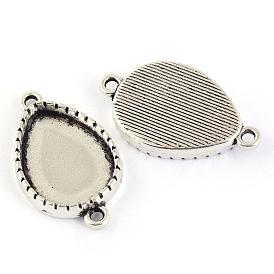 Configuración de enlace de aleación de cabujón de estilo tibetano, sin plomo y cadmio, gota