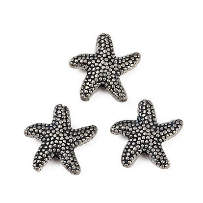 Сплавочные овальные бусины тибетского стиля , морская звезда, без кадмия и без свинца