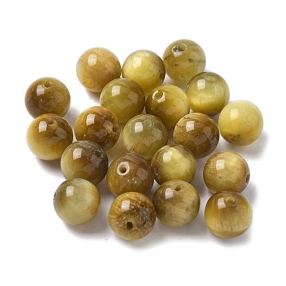 Natural Tiger Eye Beads, Dyed, Round