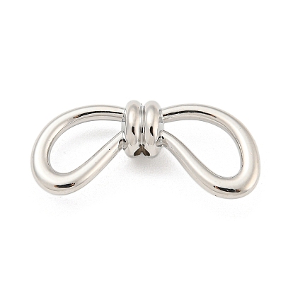 Dijes de conector de latón, enlaces bowknot