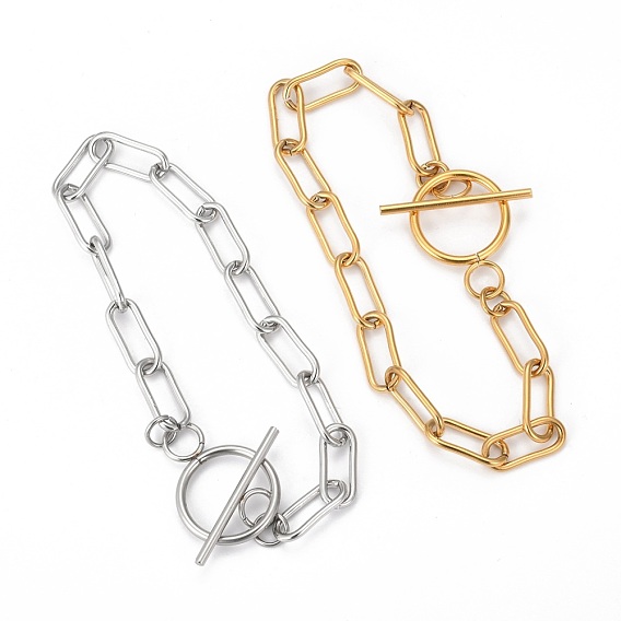 304 браслеты из нержавеющей стали, с Переключить застежками