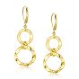 Brass Leverback Earrings for Women, Dangle Earrings, Golden/Platinum