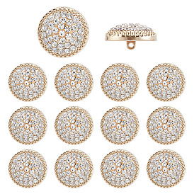 14шт. 1-образные кнопки из сплава стекла с отверстием под ножку, полукруглый