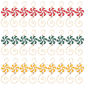 30шт 3 цвета непрозрачные акриловые бусины с железными крючками для украшения, S-образные рождественские крючки для вешалок для сладостей, для домашнего декора вечеринки