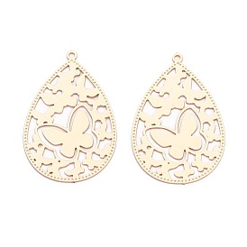 Латунные подвески, подвески в виде слезинок и бабочек, долговечный