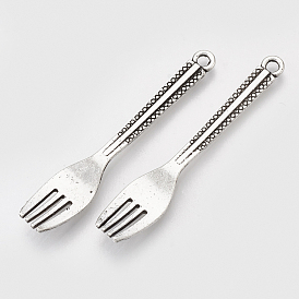 Tibetan Style Alloy Pendants, Fork