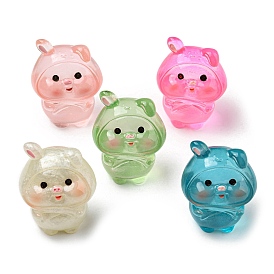 Luminous Resin Pig Display Decoration, Micro Landscape Decorations, Glow in the Dark