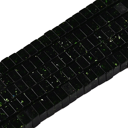 Синтетический зеленый авантюрин бисер нитей, квадратный