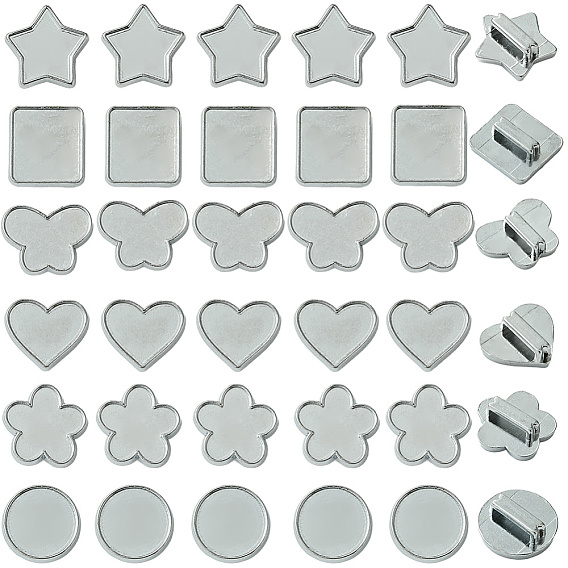 48шт. сплава подвески-кабошоны, золотые / платиновые