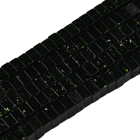 Синтетический зеленый авантюрин бисер нитей, квадратный