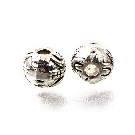 Сплавочные овальные бусины тибетского стиля , без кадмия и без свинца, круглые