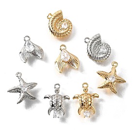 Латунные подвески из прозрачного кубического циркония