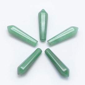 Натуральный зеленый авантюрин, лечебные камни, палочка для медитативной терапии, уравновешивающая энергию рейки, пуля, неочищенные / без отверстий