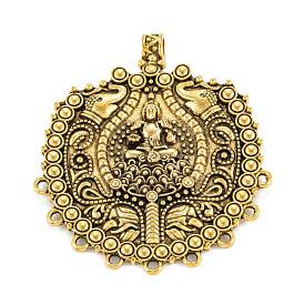 De style tibétain composants alliage de lustre liens, plat rond