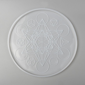 DIY Round Divination Compass  Silicone Molds, Resin Casting Molds, For UV Resin, Epoxy Resin Craft Making