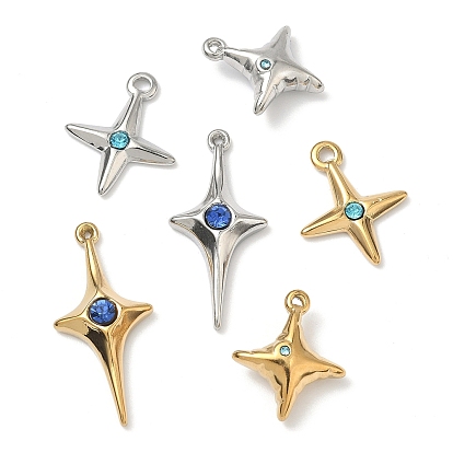 304 из нержавеющей стали горный хрусталь подвески, звезды прелести