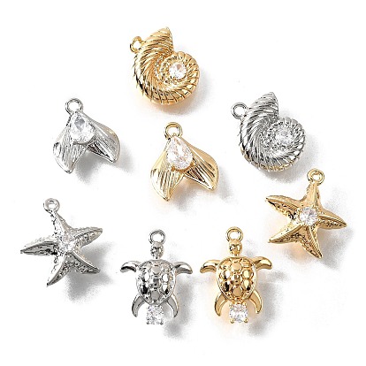 Латунные подвески из прозрачного кубического циркония