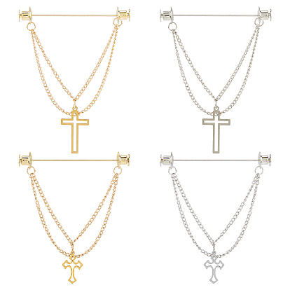 4 шт. сплав подвесные цепочки броши, с 304 подвесками из нержавеющей стали